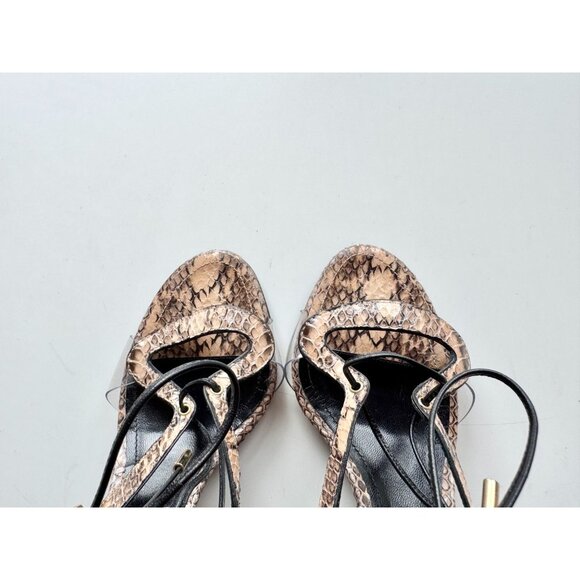NICHOLAS KIRKWOOD Serafin Snake Leather Lace Up Strappy Cage Sandals, Size 36.5 - Picture 5 of 14
